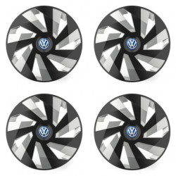 Poklice pro VW (modré) 15 Vector RC black and silver