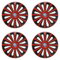 Poklice pro VW (modré) 15 TREND red and black