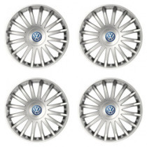 Poklice pro VW (modré) 15 CRYSTAL silver