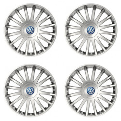 Poklice pro VW (modré) 15 CRYSTAL silver