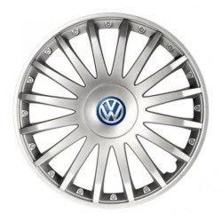 Poklice pro VW (modré) 15 CRYSTAL silver