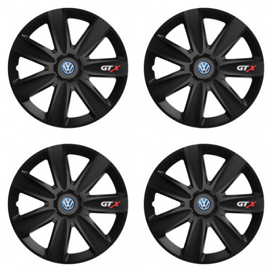 Poklice pro VW (modré) 15 GTX CARBON black