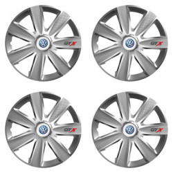 Poklice pro VW (modré) 15 GTX CARBON silver