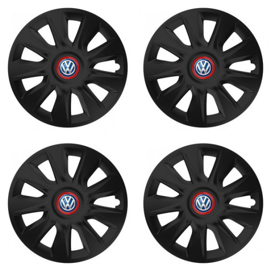 Poklice pro VW (modré) 15 STRATOS RR black