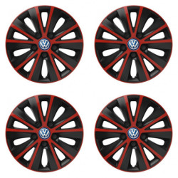 Poklice pro VW (modré) 15 RAPIDE red and black