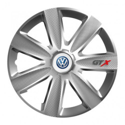 Poklice pro VW (modré) 16 GTX CARBON silver