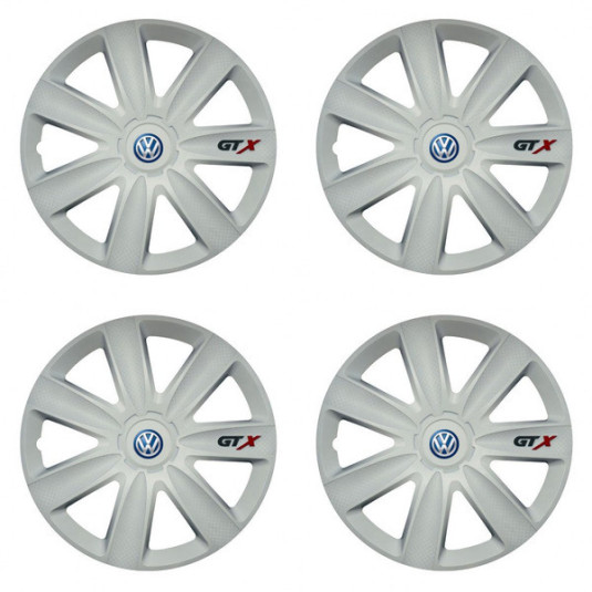Poklice pro VW (modré) 17 GTX carbon white
