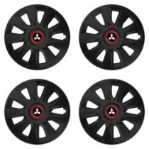 Poklice pro Mitsubishi (stříbrné) 14 STRATOS RR black