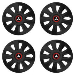 Poklice pro Mitsubishi (stříbrné) 14 STRATOS RR black