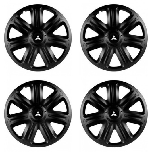 Poklice pro Mitsubishi (stříbrné) 14 COMFORT BLACK