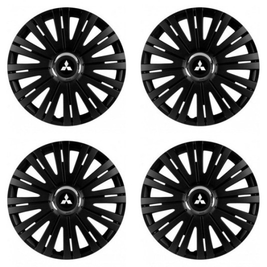 Poklice pro Mitsubishi (stříbrné) 14 ACTIVE RC BLACK