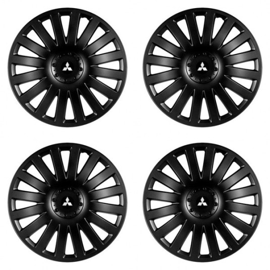 Poklice pro Mitsubishi (stříbrné) 15 Smart black