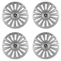 Poklice pro Mitsubishi (stříbrné) 15 Luxury