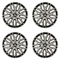 Poklice pro Mitsubishi (stříbrné) 15 Dakar NC silver and black