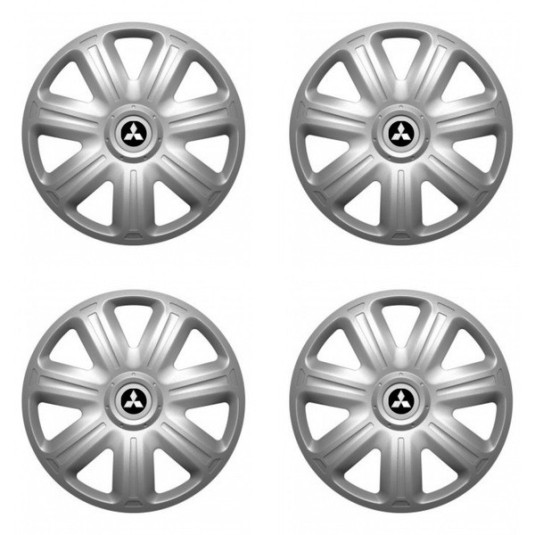 Poklice pro Mitsubishi (stříbrné) 15 COMFORT