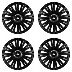 Poklice pro Mitsubishi (stříbrné) 15 ACTIVE RC BLACK