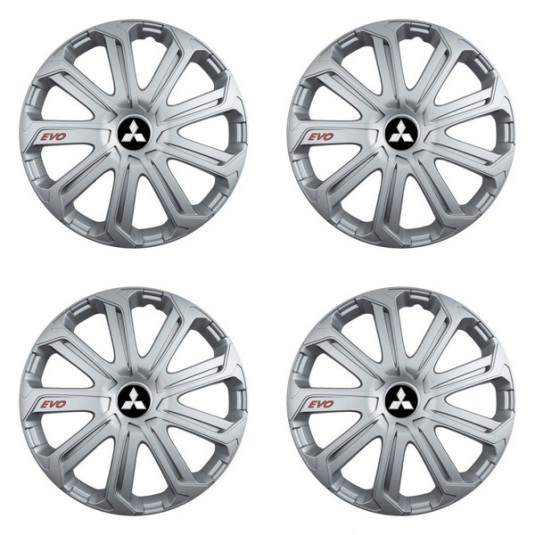Poklice pro Mitsubishi (stříbrné) 16 Evo silver