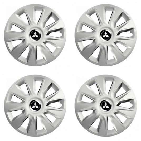 Poklice pro Mitsubishi (stříbrné) 16 STRATOS RC