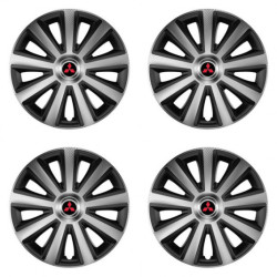 Poklice pro Mitsubishi (červené) 14 Aviator carbon silver&black