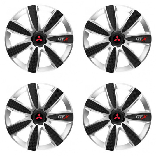 Poklice pro Mitsubishi (červené) 14 GTX CARBON silver/black