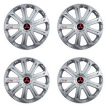 Poklice pro Mitsubishi (červené) 15 Evo silver