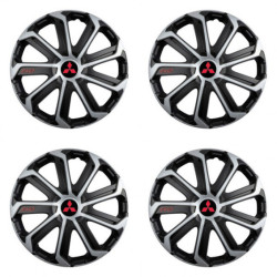 Poklice pro Mitsubishi (červené) 15 Evo black&silver