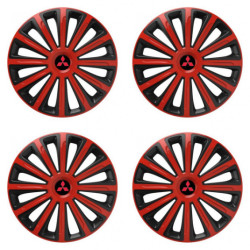 Poklice pro Mitsubishi (červené) 15 TREND red and black