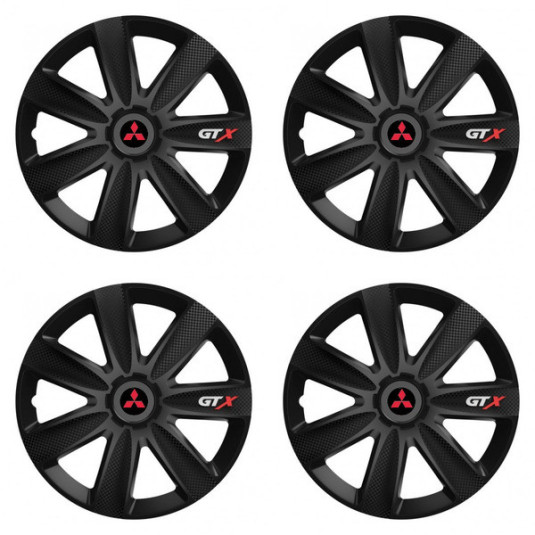 Poklice pro Mitsubishi (červené) 15 GTX CARBON black