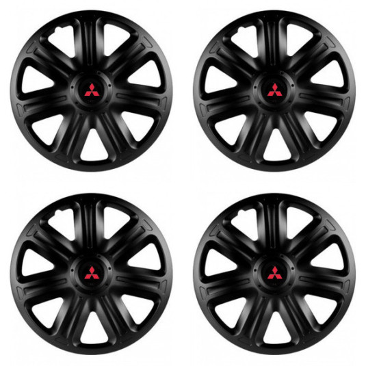 Poklice pro Mitsubishi (červené) 15 COMFORT BLACK