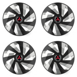 Poklice pro Mitsubishi (červené) 16 Vector RC black and silver