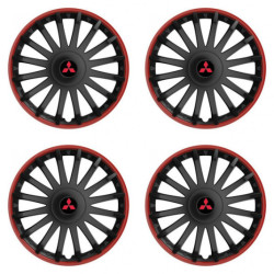 Poklice pro Mitsubishi (červené) 16 CRYSTAL RO black