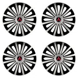 Poklice pro Mitsubishi (červené) 16 TREND silver and black