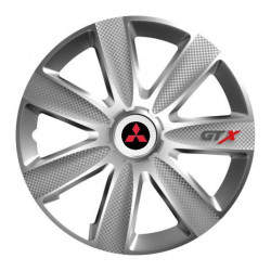 Poklice pro Mitsubishi (červené) 16 GTX CARBON silver