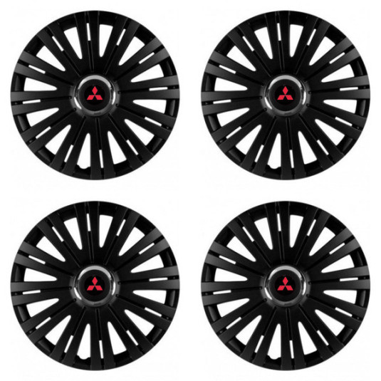 Poklice pro Mitsubishi (červené) 16 ACTIVE RC BLACK