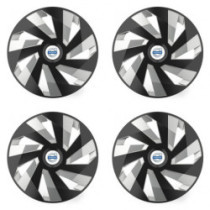 Poklice pro Volvo (bílé) 14 Vector RC black and silver