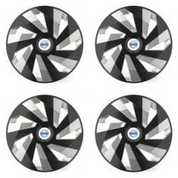 Poklice pro Volvo (bílé) 14 Vector RC black and silver