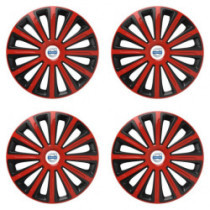 Poklice pro Volvo (bílé) 15 TREND red and black