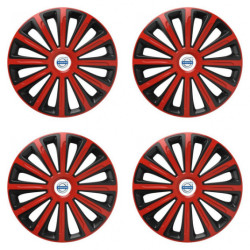 Poklice pro Volvo (bílé) 15 TREND red and black