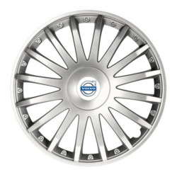 Poklice pro Volvo (bílé) 15 CRYSTAL silver
