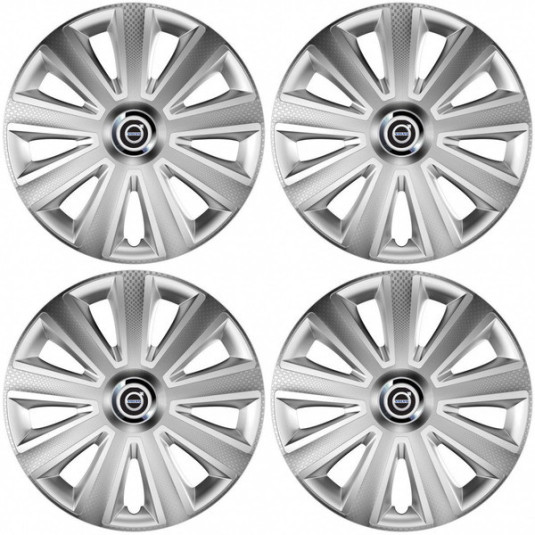 Poklice pro Volvo (černé) 15 Aviator carbon silver