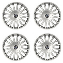 Poklice pro Volvo (černé) 15 CRYSTAL silver