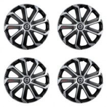 Poklice pro Volvo (černé) 16 Evo black&silver