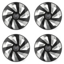 Poklice pro Volvo (černé) 16 Vector RC black and silver