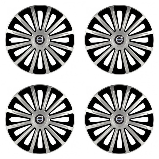 Poklice pro Volvo (černé) 16 TREND silver and black