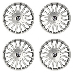 Poklice pro Volvo (černé) 16 CRYSTAL silver