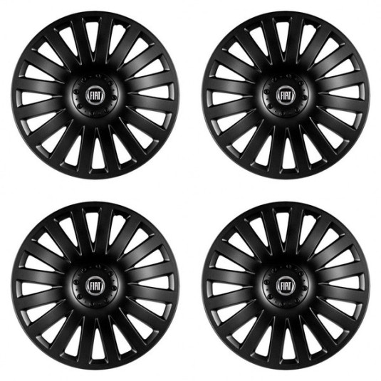 Poklice pro Fiat (černý) 14 Smart black