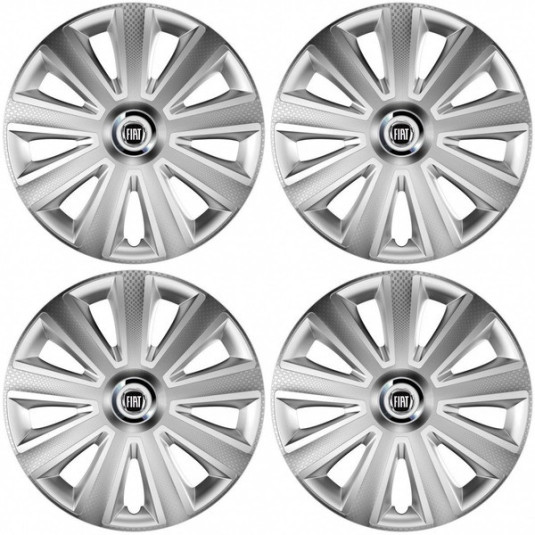 Poklice pro Fiat (černý) 14 Aviator carbon RC silver