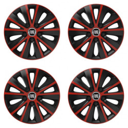 Poklice pro Fiat (černý) 14 RAPIDE red and black