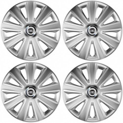 Poklice pro Fiat (černý) 15 Aviator carbon silver