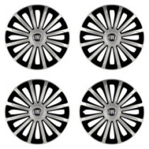 Poklice pro Fiat (černý) 15 TREND silver and black